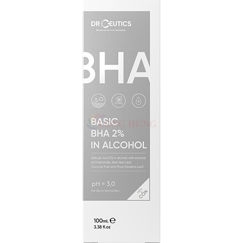 Dung dịch DrCeutics Basic BHA 2% In Alcohol giúp loại bỏ tế bào chết trên da (100ml) - Hàng chính hãng