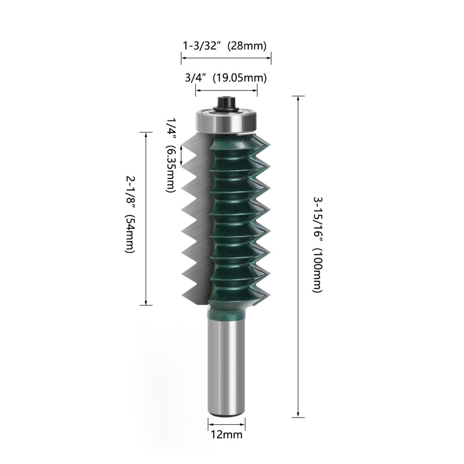Alloy Finger Joint Glue Router Bit 12mm Shank for DIY Cabinet Furniture