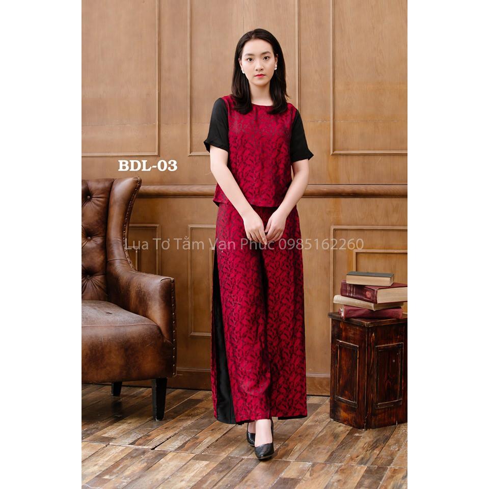 Bộ Đồ Lụa Phối Màu