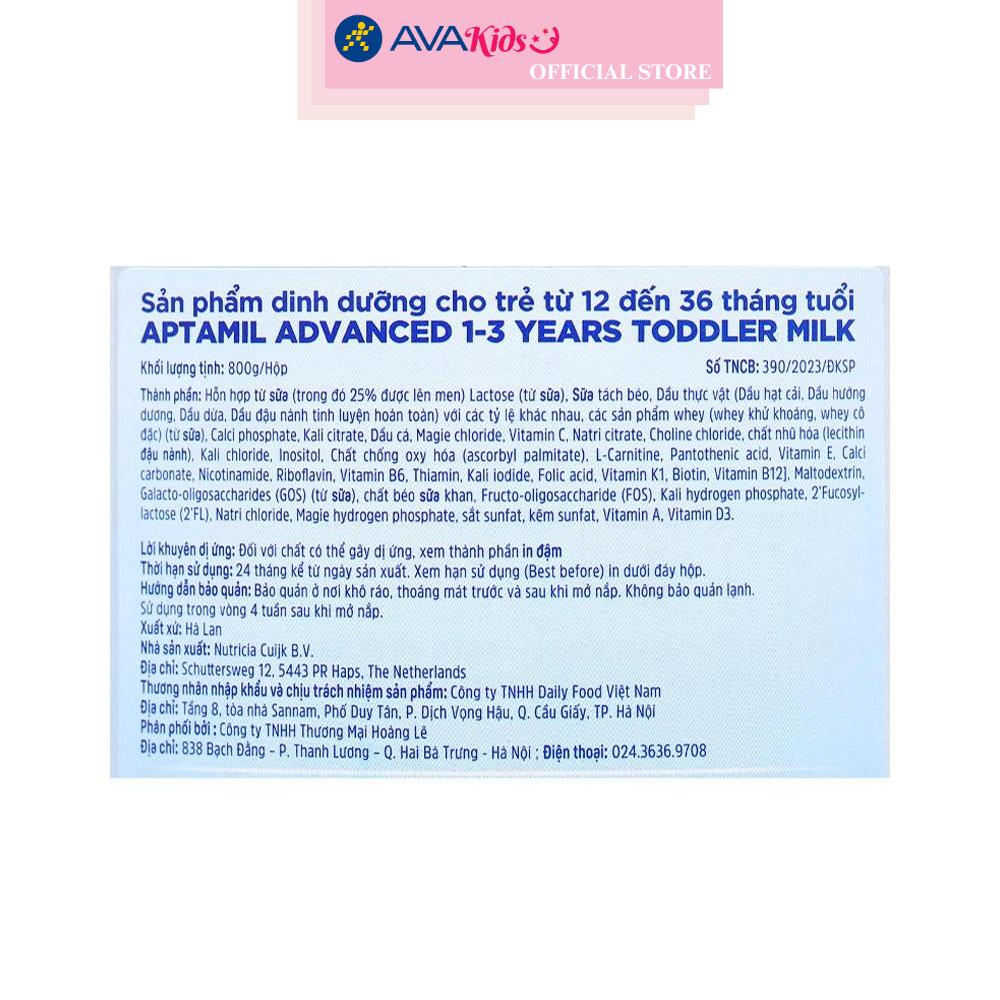 Sữa bột Aptamil Anh Advanced số 3 800g (1 - 3 tuổi)