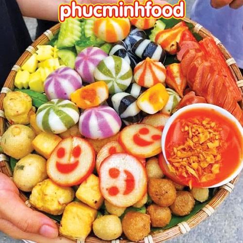 Viên thả lẩu, bánh bao trứng muối phô mai lacusina sọc màu xanh gói 500 gram