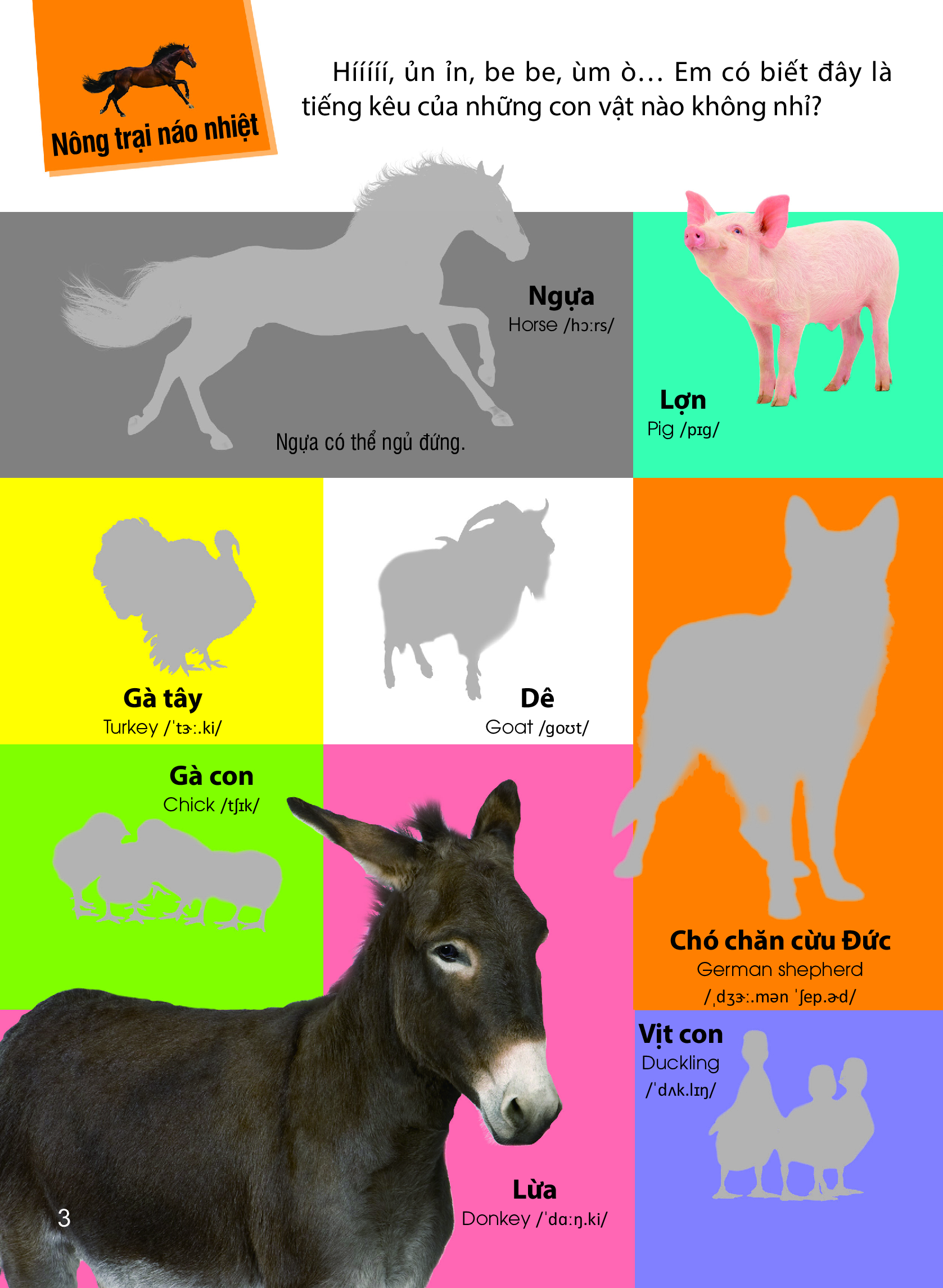 Dán Hình Nhận Biết Động Vật - Những Loài Vật Dễ Thương