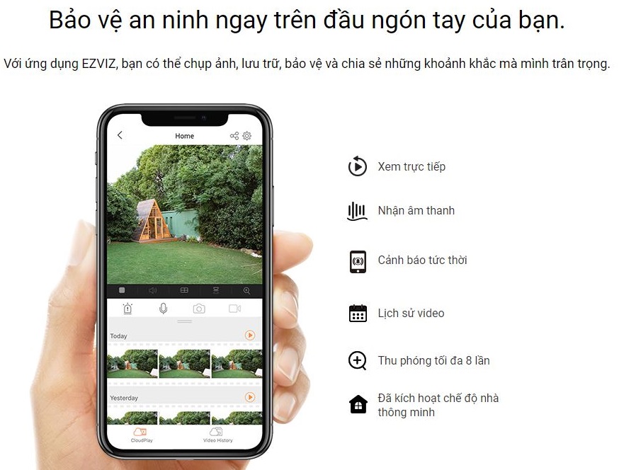 Camera WiFi Ngoài Trời EZVIZ C3TN Color 2MP 1080P Hình Ảnh Sống Động Cả Ngày Và Đêm - Bảo Hành 24 tháng