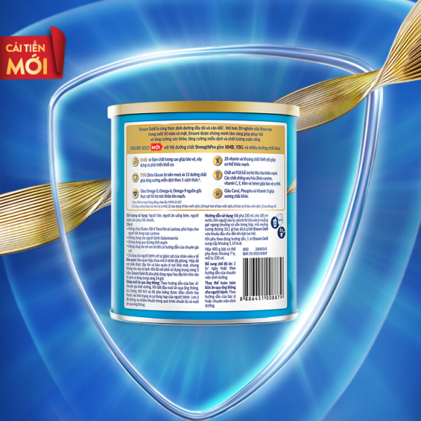 Sữa Bột Ensure Gold Abbott Hương Vani Ít Ngọt (HMB) 400g/380g