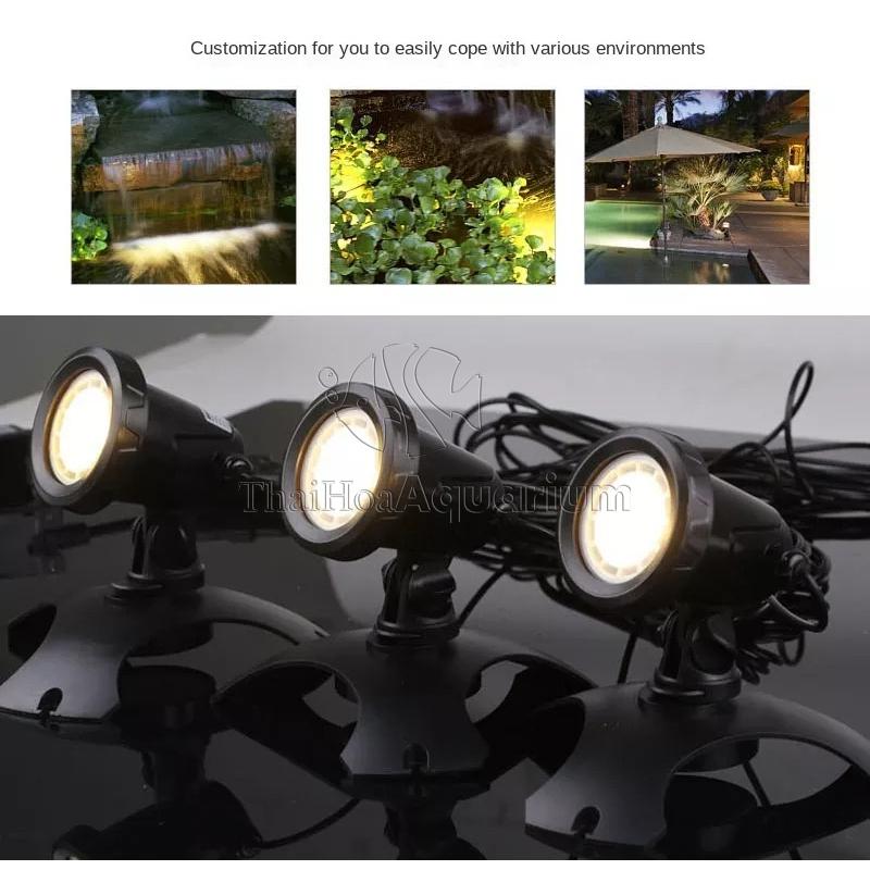Đèn Led Âm Nước hồ koi sân vườn, non bộ SunSun CLD-120C
