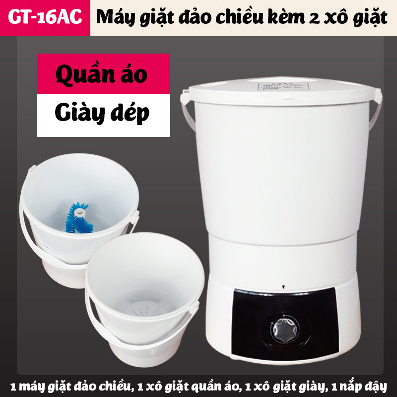 Máy giặt mini XPB-45T kèm 2 lồng giặt quần áo và giày dép riêng tiện lơi cho học sinh, sinh viên, em bé