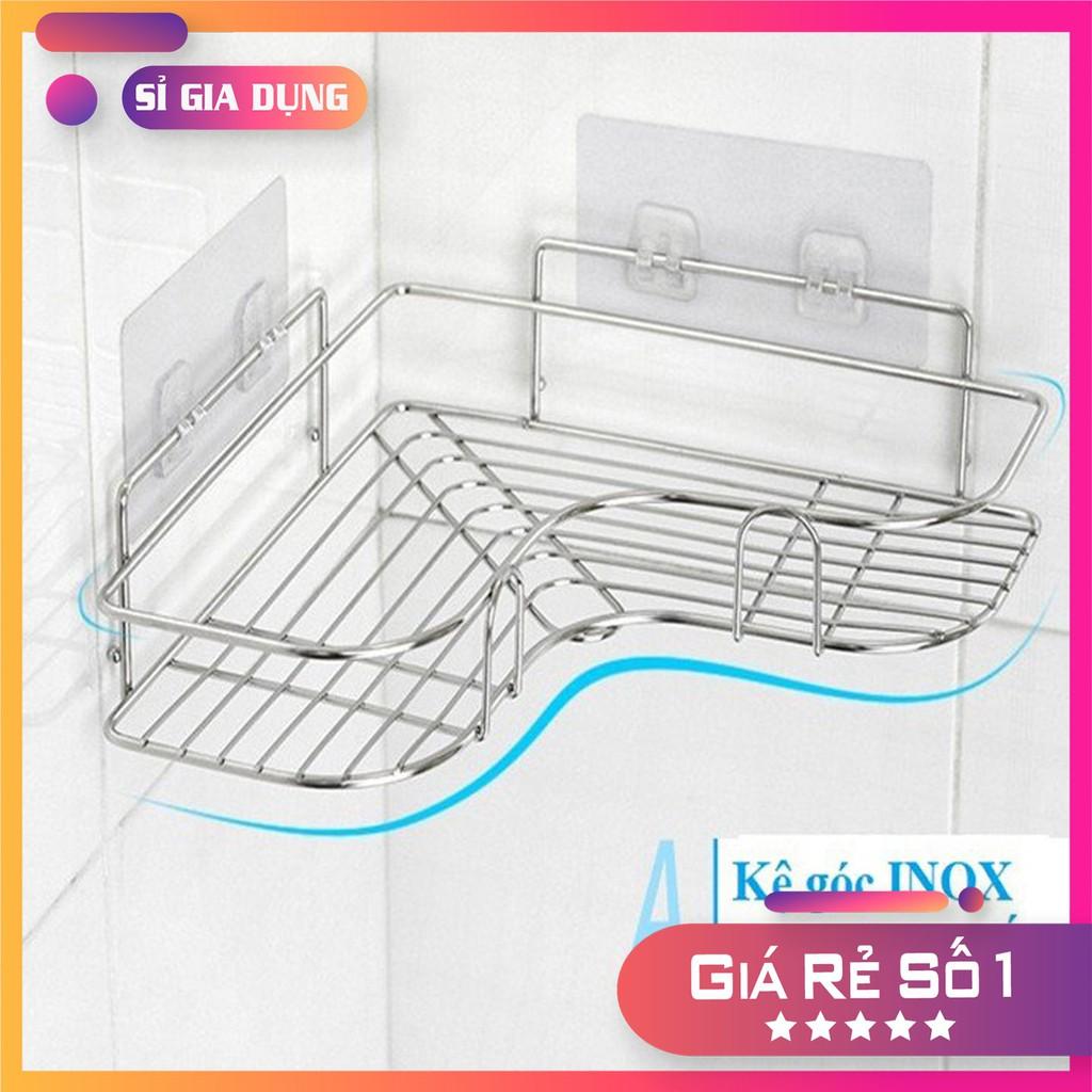 Kệ Góc Tường Inox 304 Không Gỉ, Kệ Nhà Tắm Dán Tường siêu chắc đựng Đồ Đa Năng MÃ TG-INOX
