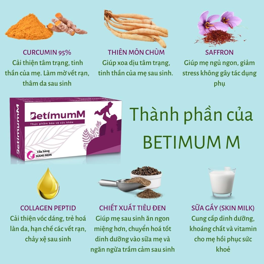 Betimum Lợi Sữa Combo Viên Uống Cốm Ngũ Cốc Lợi Sữa Cỏ Cà Ri Fenugreek