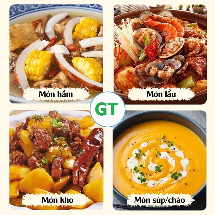 Nồi Áp Suất Bí Ngô chống dính 8L đường kính 28cm - Nồi đa năng Chiên, Xào, Nấu Lẩu, Nấu Cơm Hàng nhập khẩu TOPTIPOTENT POT