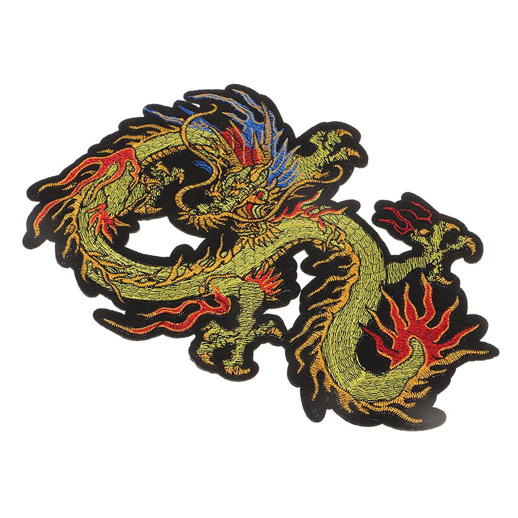 Rồng Quần Áo Miếng Dán Táo May Trên Sắt Trên Thêu Phối Ren Huy Hiệu