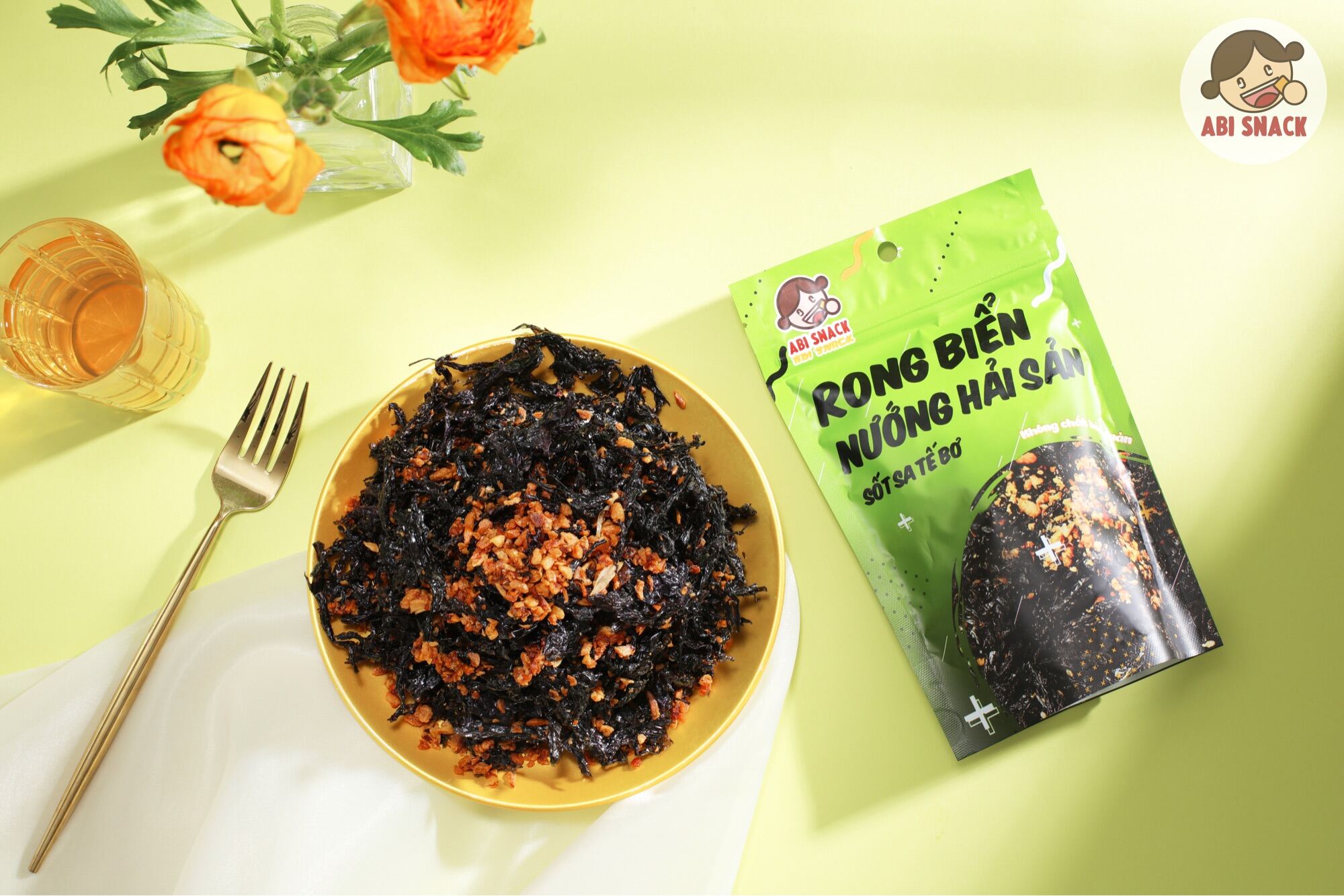 Rong Biển Nướng Hải Sản Sốt Sate Bơ ABI SNACK