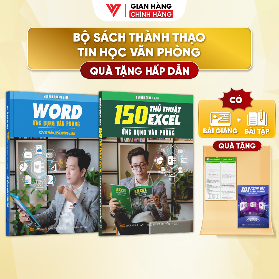 Combo 2 Sách Word Và 150 Thủ Thuật Ứng Dụng Văn Phòng Từ Cơ Bản Đến Nâng Cao