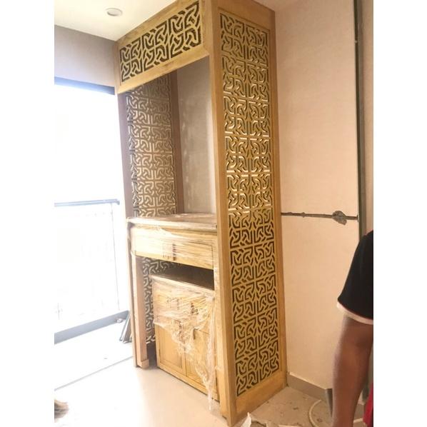 Bàn thờ chung cư gỗ sồi
