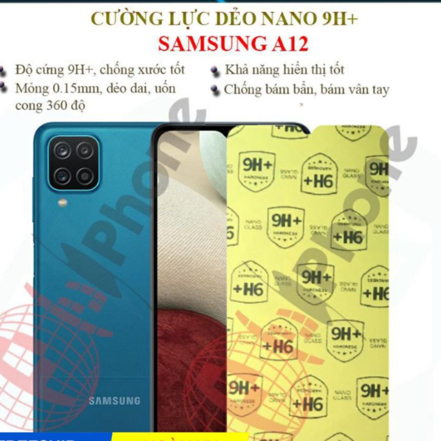 Dán cường lực dẻo nano dành cho Samsung A12