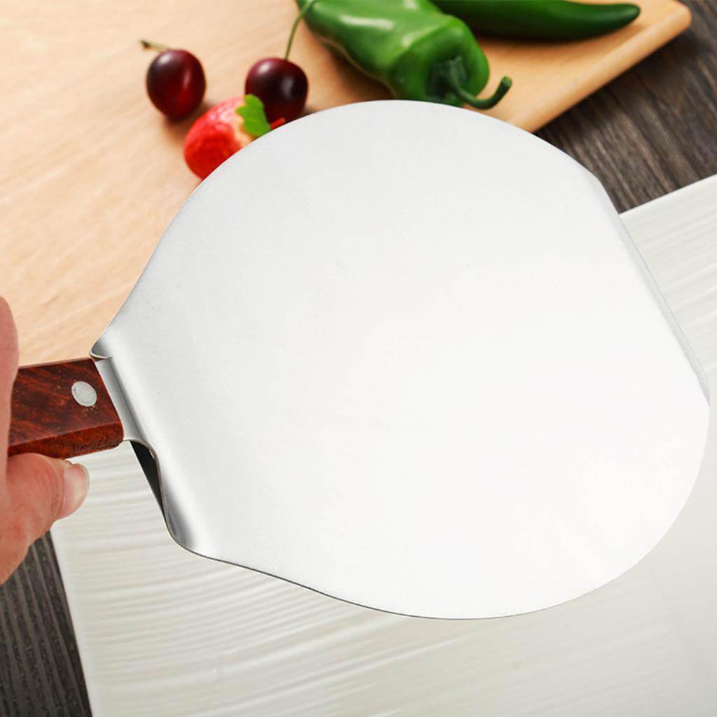 2PC Pizza Peel w/ Wooden Handle Pizza Shovel Lifter Kitchen Baking Tray