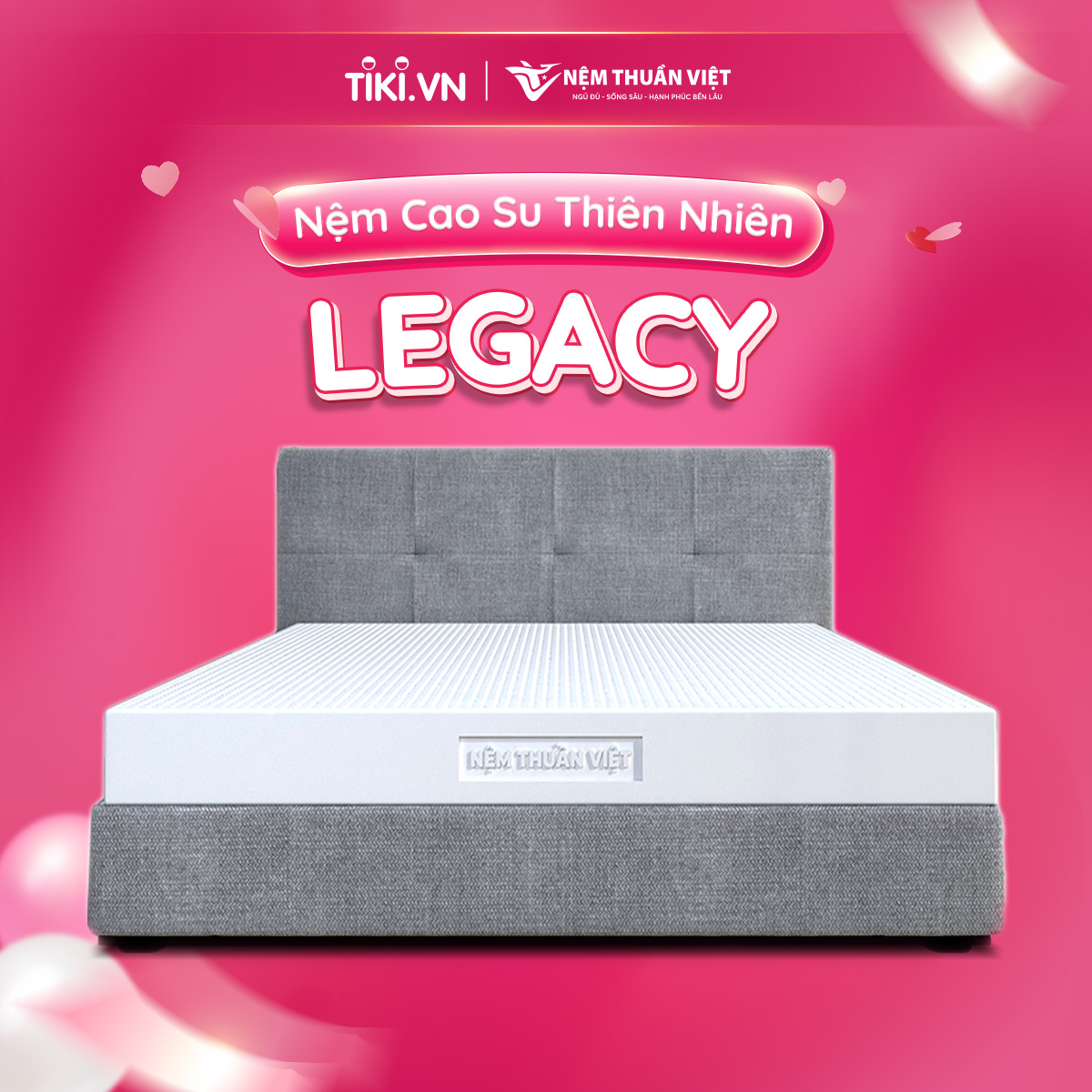 Nệm Cao Su Legend Thuần Việt - Nâng Đỡ Tối Ưu, Thoáng Khí - Bảo Hành 12 năm