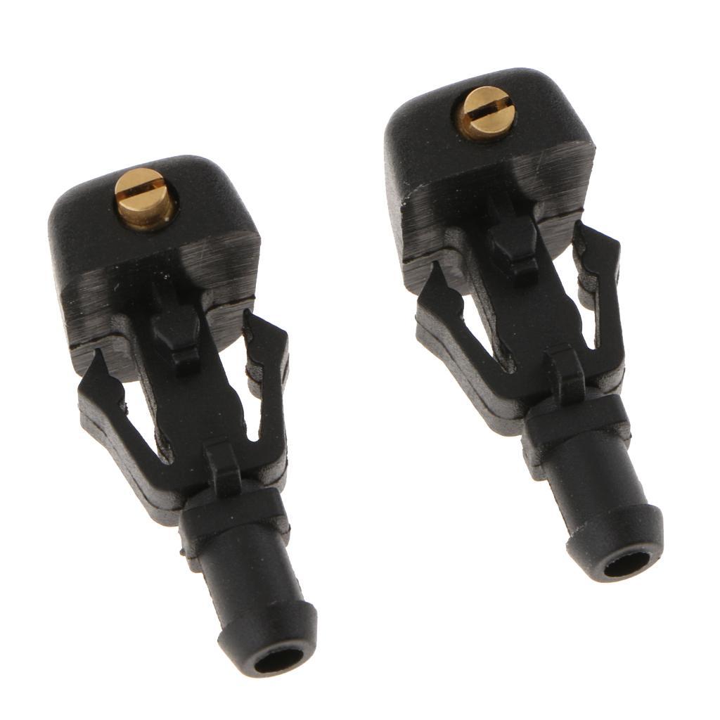 2 Pieces Car Front Windshield Washer Wiper Fluid Spray Jet Nozzles for