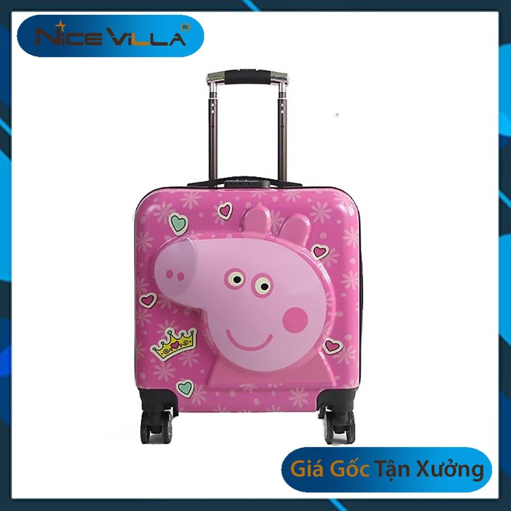 Vali Kéo Trẻ Em. Vali Size 18 inch Cho Bé Trai Và Gái, Dập Nổi 3D Dễ Thương