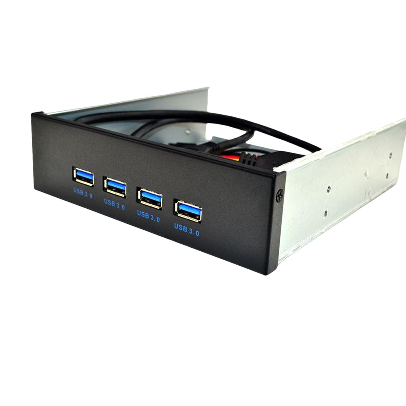 Front Panel USB Hub 4 USB 3.0 Port 19 Pin to 4 Interface for Computer PC