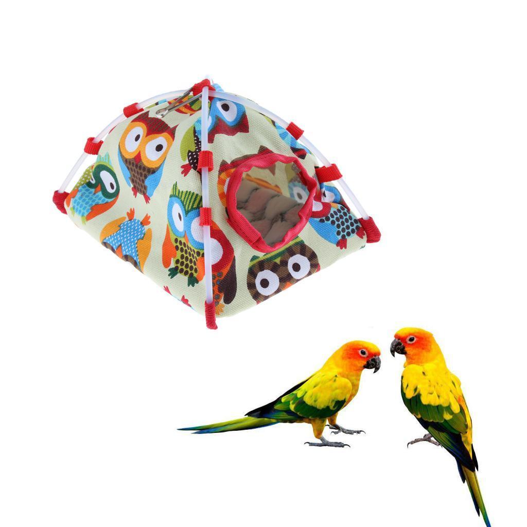 2Size Bird Hammock Hanging Cave Cage Tent Bed Parrot Toy