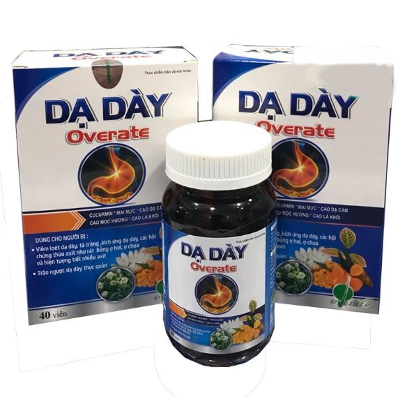 Dạ dày overate dạng viên, Giảm đau dạ dày, giảm tiết acid, ợ hơi ợ chua