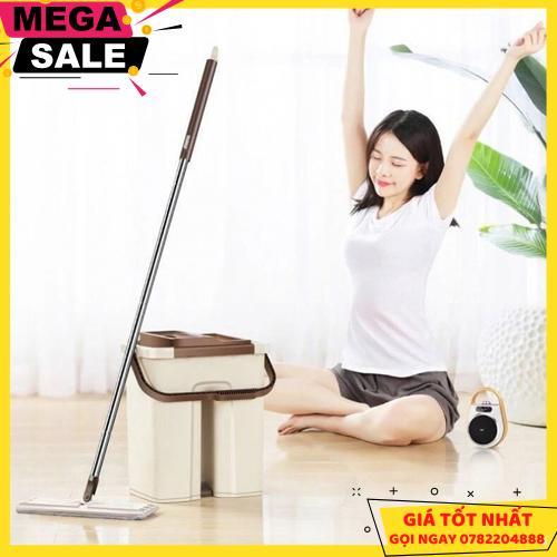 Cây Lau Nhà Tự Vắt Tặng Kèm Thùng Và Móc Treo Chổi - Giao Hàng Toàn Quốc