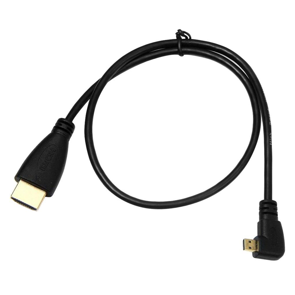 90 Degree Micro Male to Male Data Cable Extension Cord