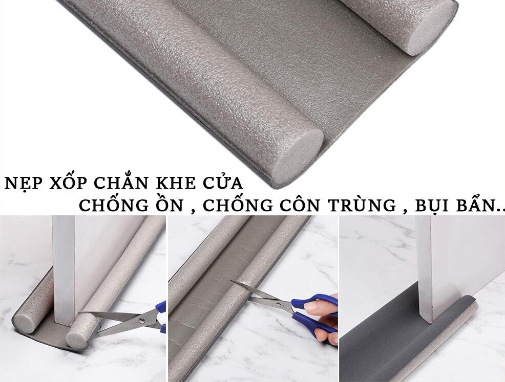 Combo 3 Cặp Thanh Chắn Khe Cửa (ron chắn khe cửa) Cách Âm , Chống Côn Trùng , Chống Thoát Hơi Máy Lạnh Máy Điều Hòa - Hàng Chuẩn Loại 1 PaKaSa