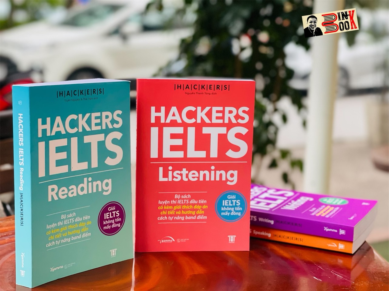 Combo 4 cuốn HACKERS IELTS – Bộ sách luyện thi IELTS đầu tiên có kèm giải thích đáp án chi tiết và hướng dẫn cách tự nâng band điểm (Listening - Speaking - Reading – Writing) – Alphabooks – NXB Thế Giới (bìa mềm)