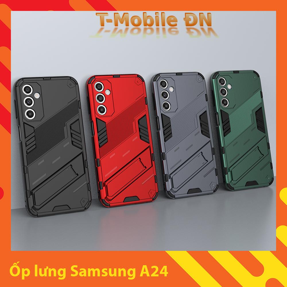 Ốp lưng cho Samsung A24, Ốp chống sốc Iron Man PUNK cao cấp kèm giá đỡ cho Samsung A24