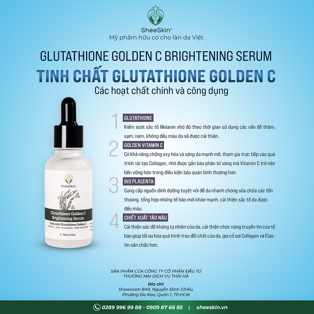 TINH CHẤT GLUTATHIONE GOLDEN C SHEESKIN 30ML