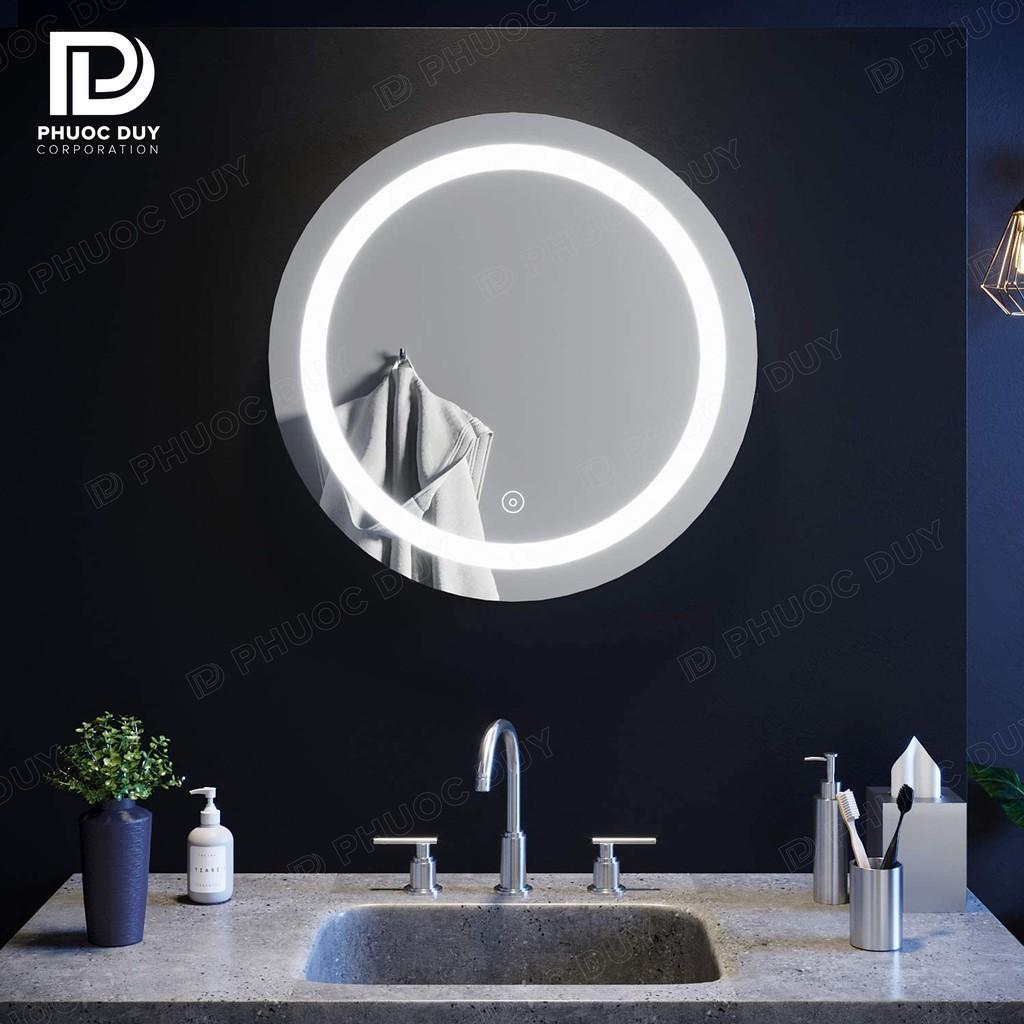 Gương tròn không viền G4 - Đèn LED phun cát