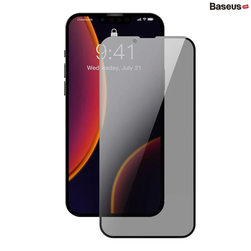 Kính cường lực Baseus 0.23mm curved-screen tempered glass screen protector with crack-resistant edges For iP 13 - hàng chính hãng