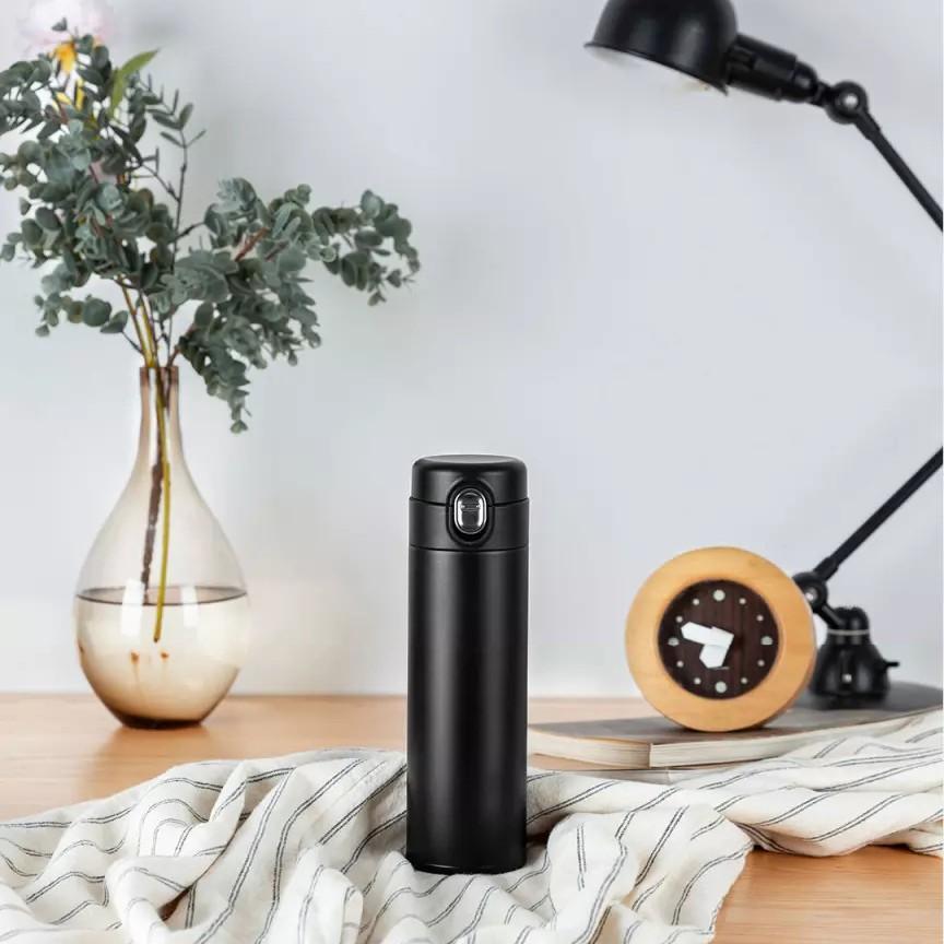 Bình Nước Giữ Nhiệt Xiaomi Bằng Thép Không Gỉ Dung Tích Lớn Nhấn Mở Nắp Bằng Một Tay Kiểu Dáng Đơn Giản