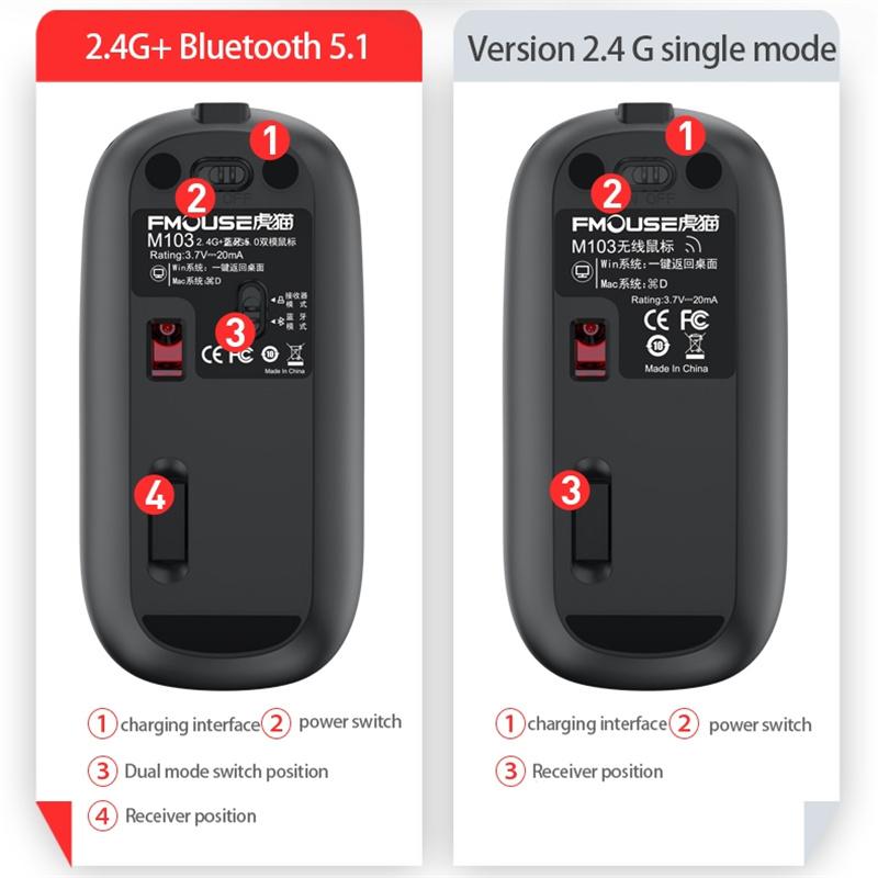 Chuột Không Dây Bluetooth USB Sạc Chuột Máy Tính Im Lặng Mause Công Thái Chuột Cho Máy Tính Văn Phòng Laptop Máy Tính Bảng Souris Sans Fil
