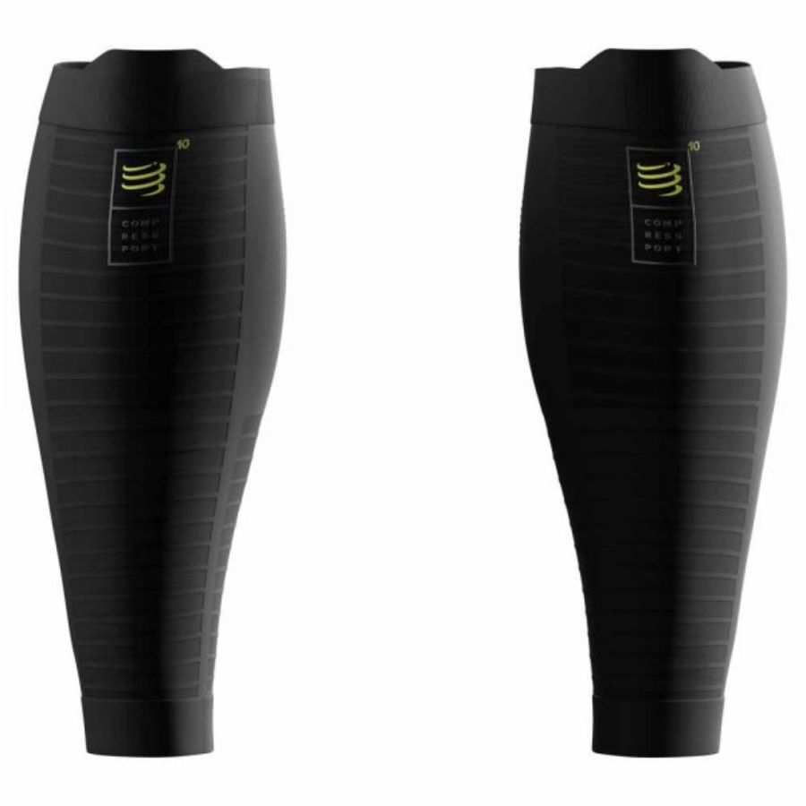 Bó bắp chân / Bó calf chạy bộ, chạy trail Compressport R2 Oxygen - Black Edition 10 2018 - Đen