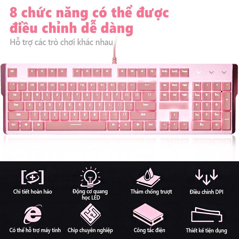 SG-8842 Bàn Phím Gaming có dây Giả Cơ Led Siêu Đẹp Chuyên Chơi Game, Văn Phòng Cho Máy Tính Laptop [Hàng chính hãng