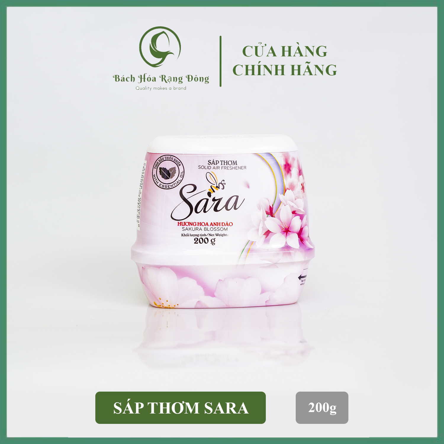 Sáp thơm phòng ngủ Sara 200g khử mùi kháng khuẩn đa năng dùng cho cả xe ô tô, phòng tắm, nhà vệ sinh, tủ quần áo ...