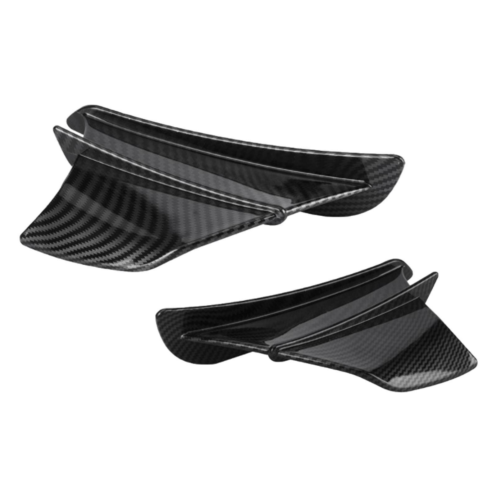 Gloss Carbon Fibre Motorcycle Modification Fixed Winglets Trims
