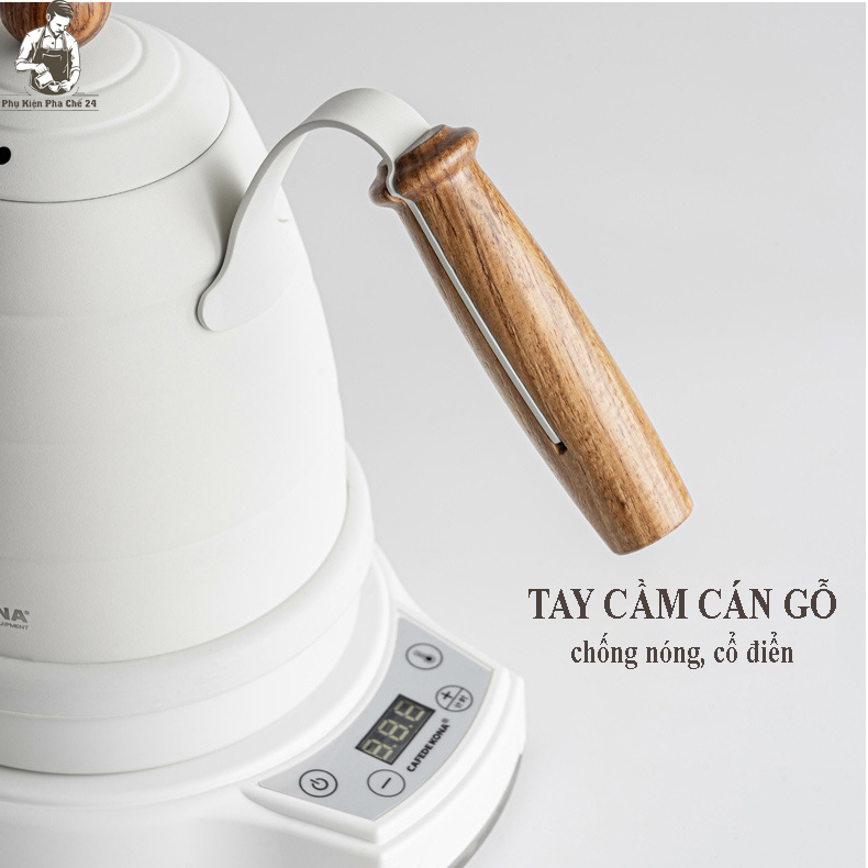 Ấm Bếp Đun Siêu Tốc 700ml Rót Nước Pha Pour Over, Drip Cafede Kona