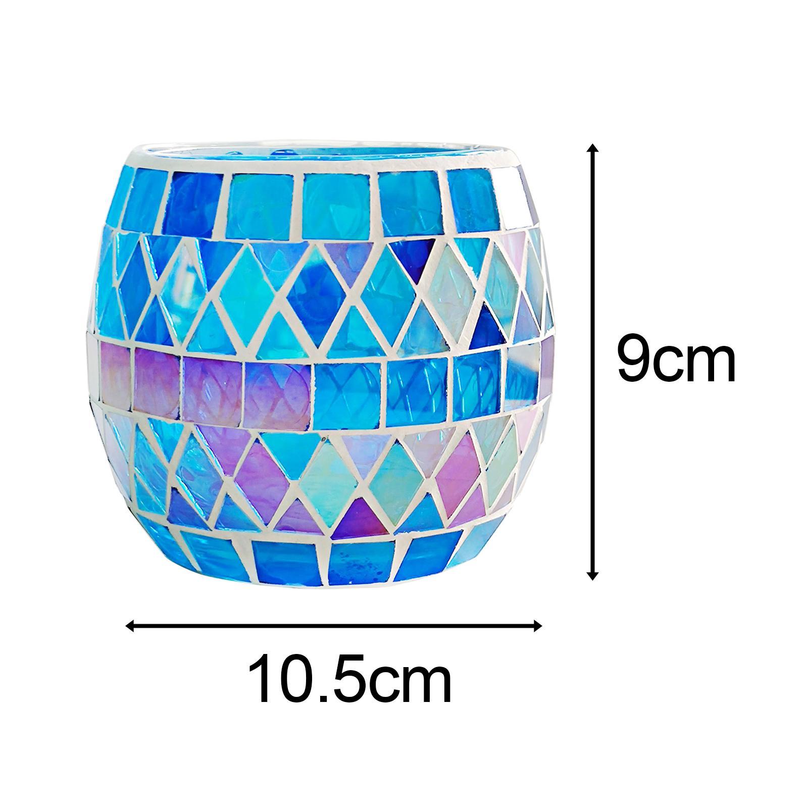 Mosaic Candle Holder Tea Light Holder for Gift Dining Room Home Ornament