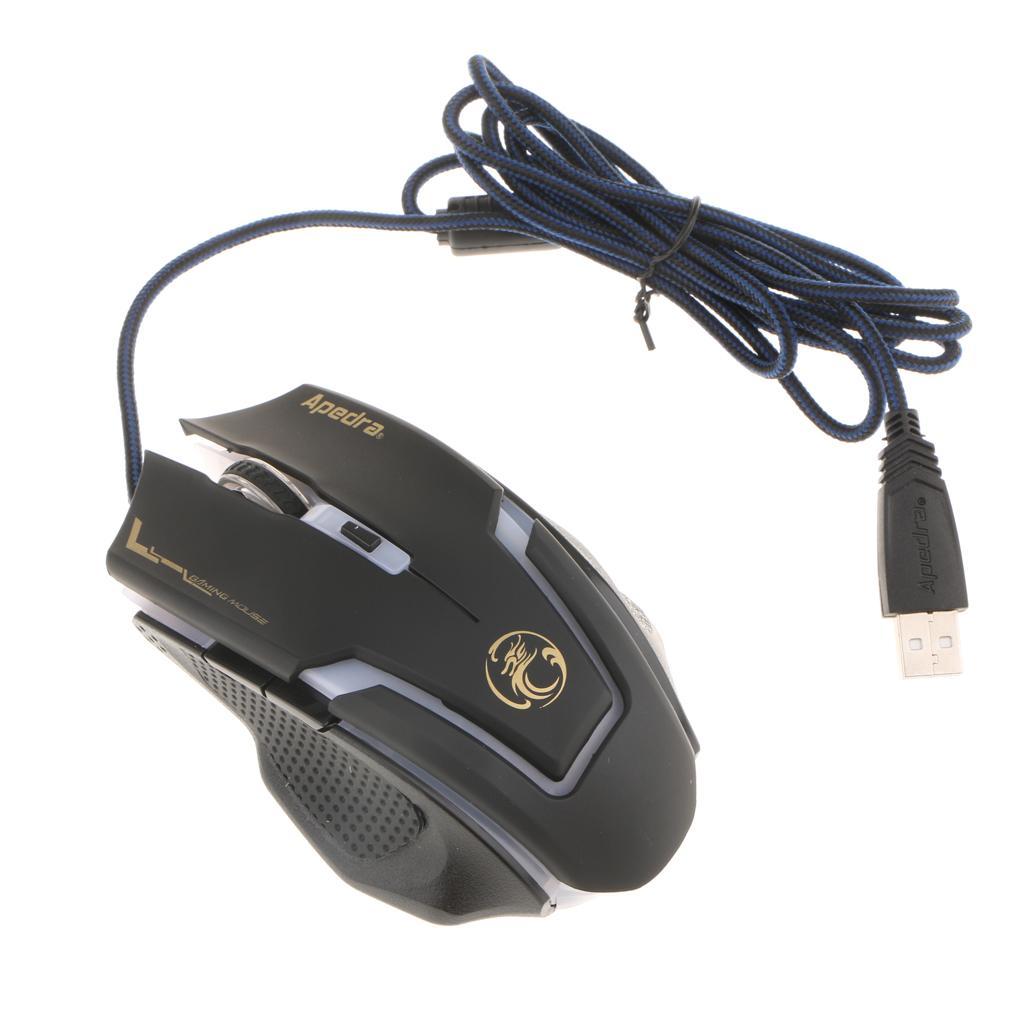 3200 DPI 6 Buttons LED Optical USB Wired Gaming Mouse Mice For