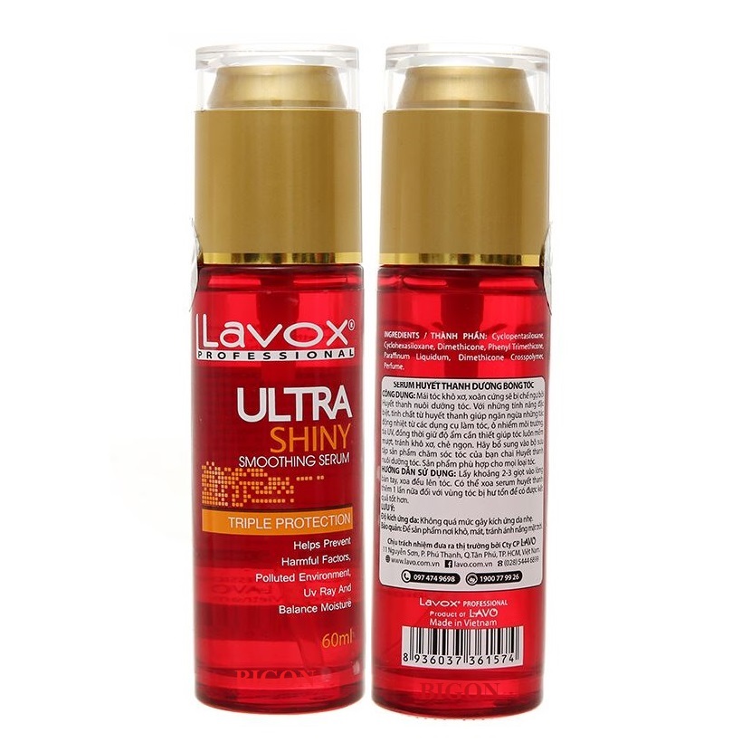 Serum Huyết Thanh Dưỡng Bóng Tóc Lavox 60ml