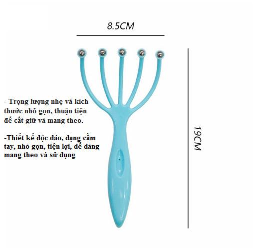 Dụng cụ massage đầu lăn bi giúp thư giãn xã stress, mát xa da đầu cầm tay- GD473-Massage-DauBi