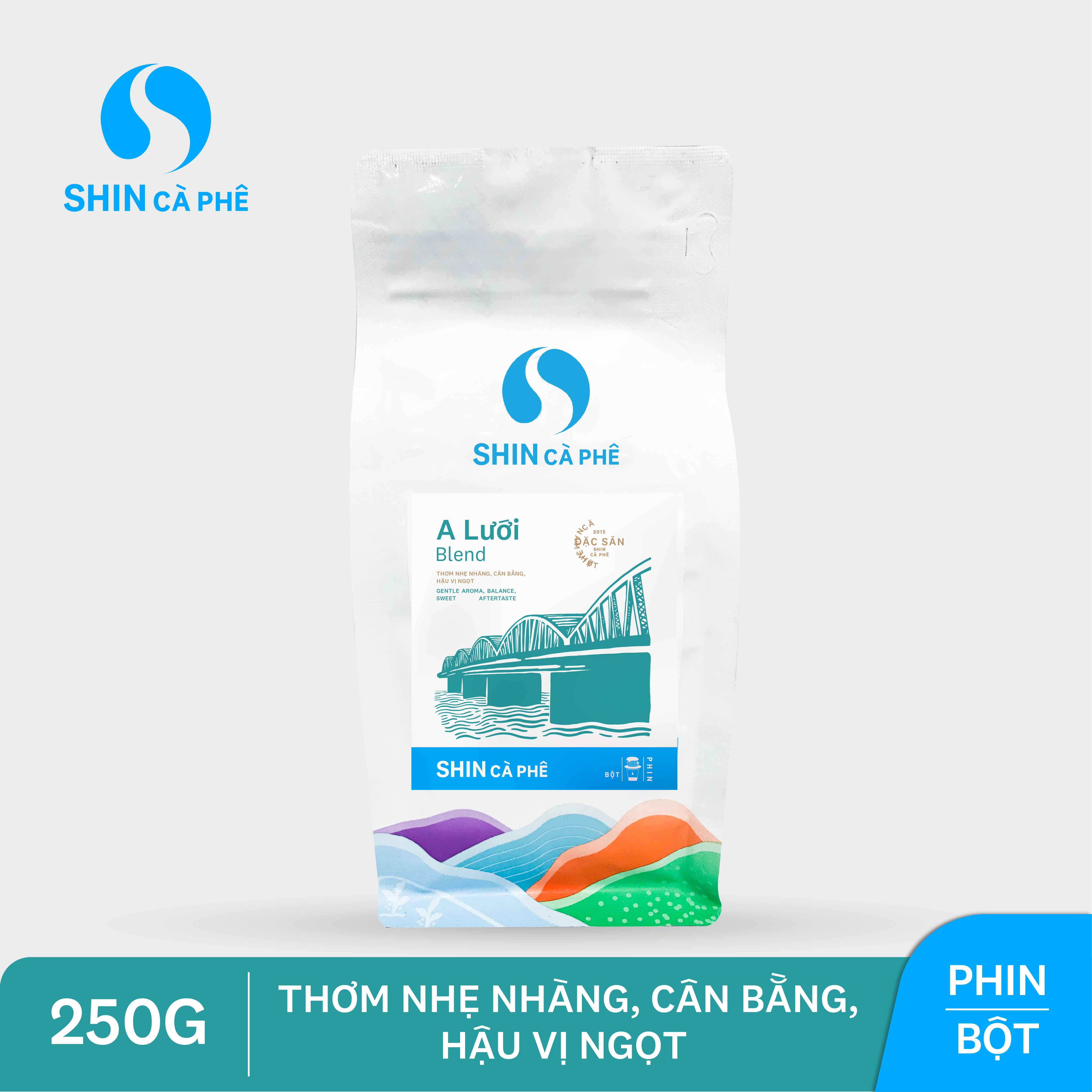 SHIN Cà Phê - A Lưới Blend 250g bột - Cà phê đặc sản pha phin