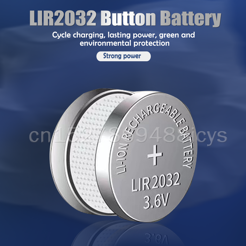 3.6V LIR2032 LIR 2032 Pin Sạc Lithium Cho Đồng Hồ Điều Khiển Từ Xa Bo Mạch Chủ Nút Đồng Xu Tế Bào Thay Thế CR2032 Màu sắc: 2 Chiếc