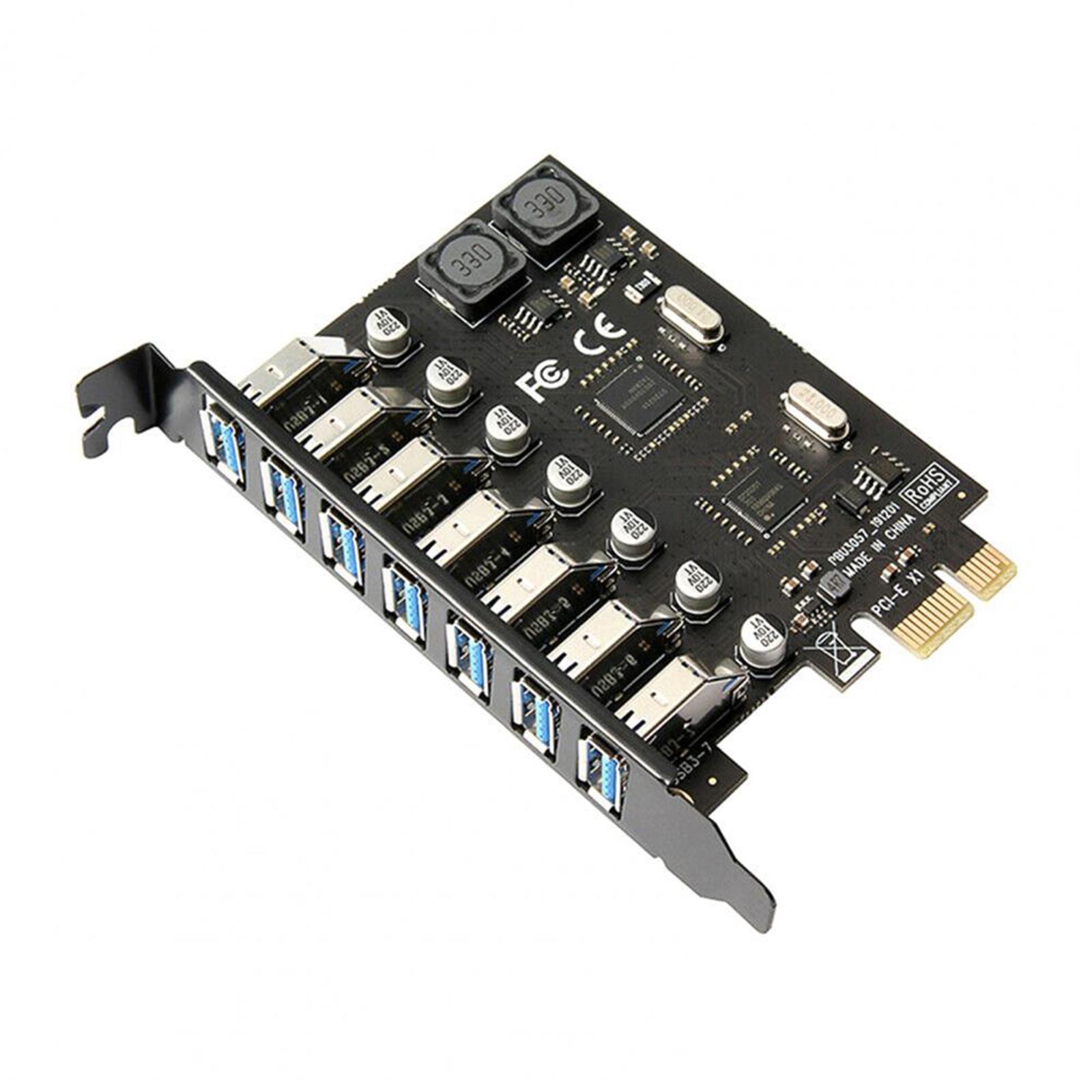 PCIE to USB 3.0 Expansion Adapter Card 5Gbps Controller Standard Converter