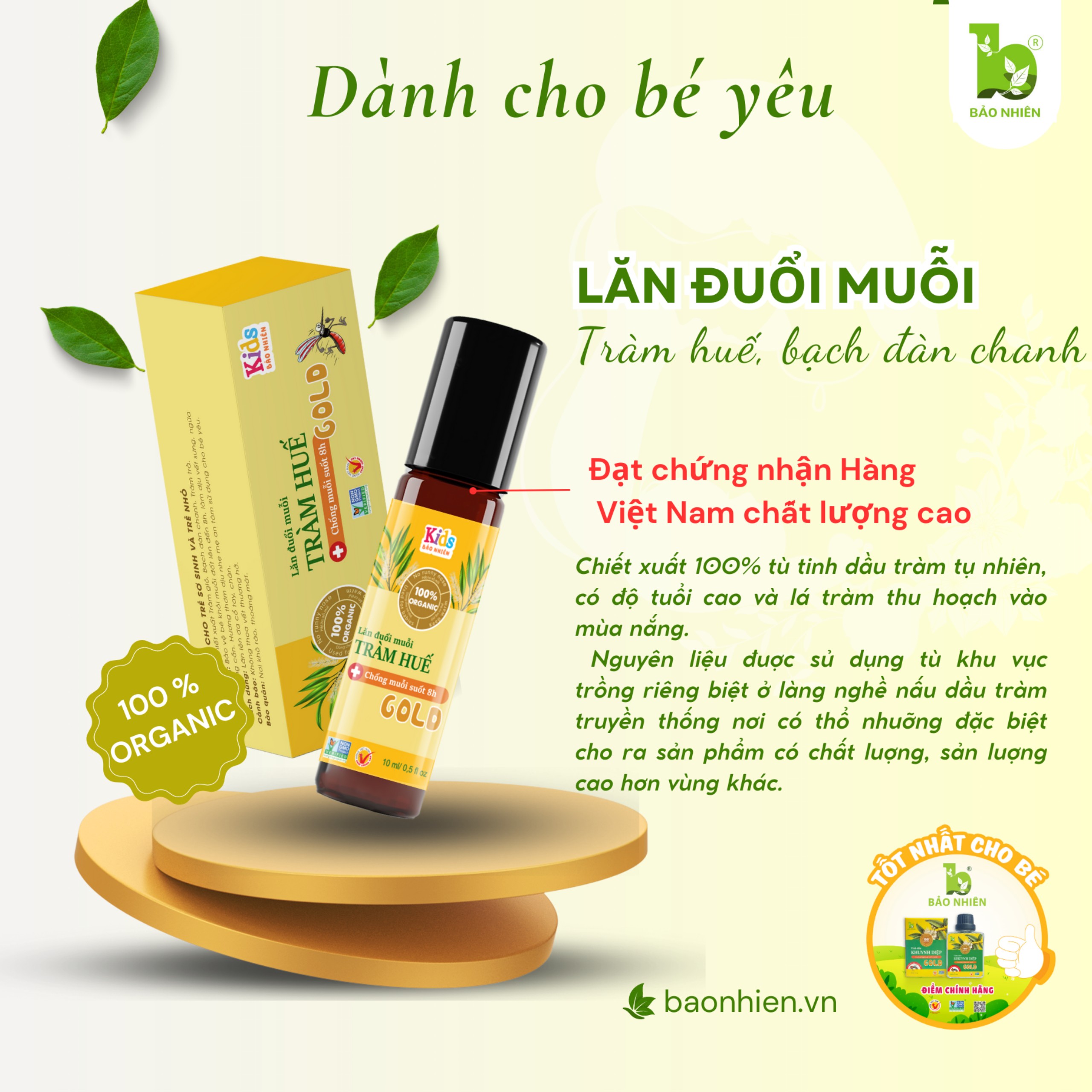 Lăn xua muỗi tràm huế - Bảo Nhiên Chính hãng