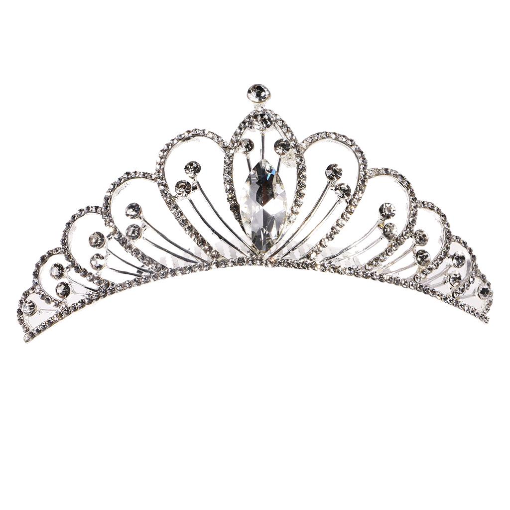 Bridal Wedding Crystal Rhinestone Hair Clip Comb Lady Diamante Heart Crown