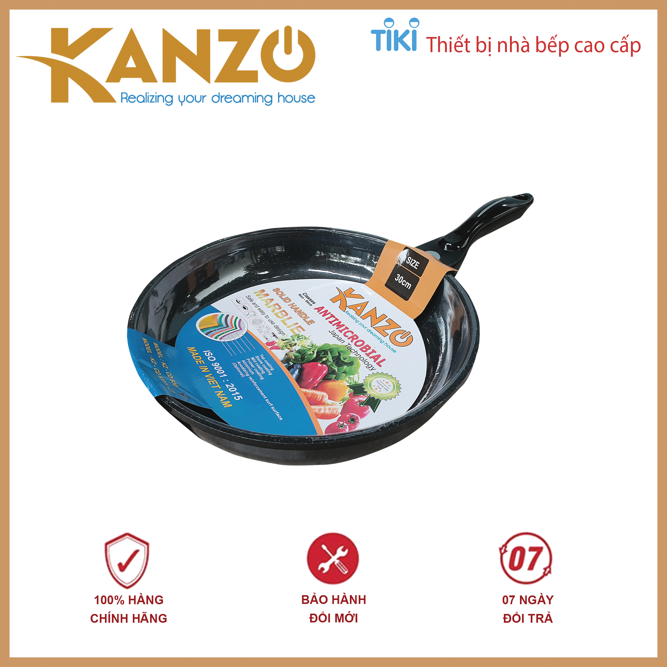 Chảo đá hoa cương siêu bền KANZO KZ-CD830